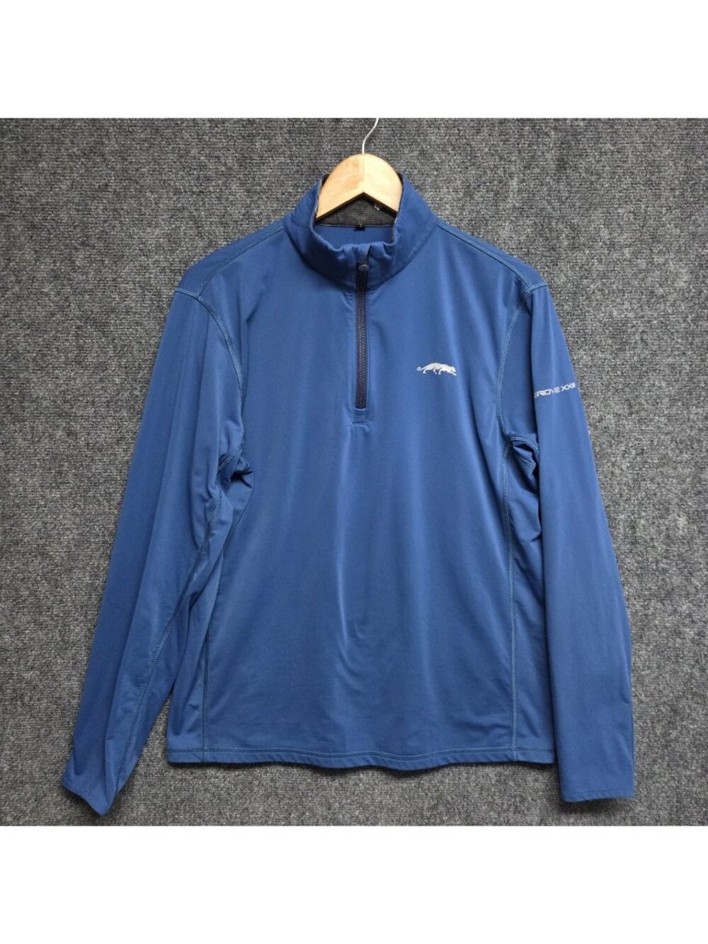 THE GROVE XXIII Greyson Pullover Men Medium Blue 1/4 Zip Long Sleeve Golf Casual